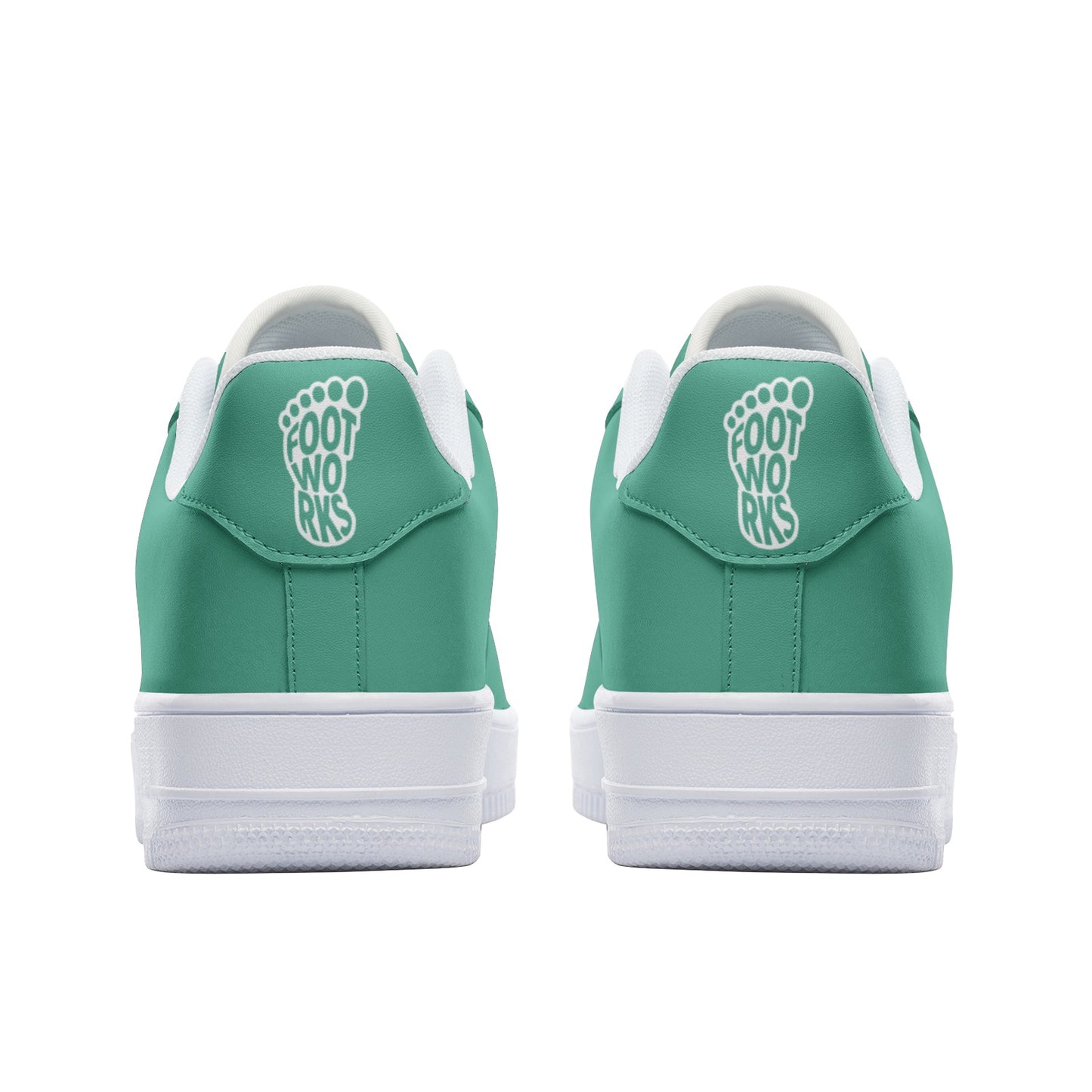 Unisex Green Low Top Leather Sneakers
