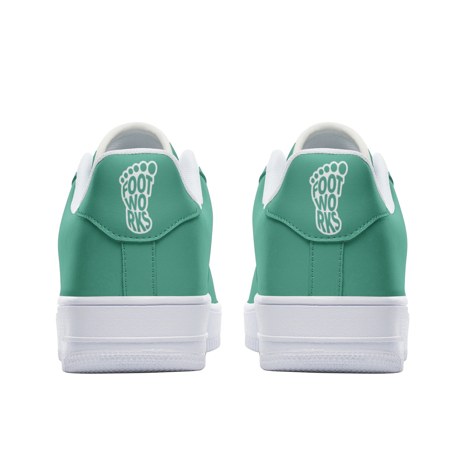 Unisex Green Low Top Leather Sneakers