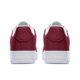 Burgundy Red Unisex Low Top Leather Sneakers