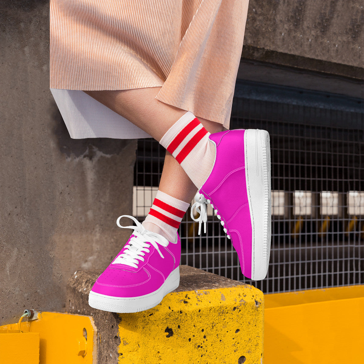 Hot Pink Low Top Unisex Sneaker