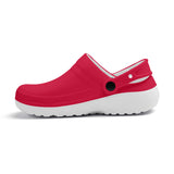 Red Unisex Lightweight Nursing Clogs