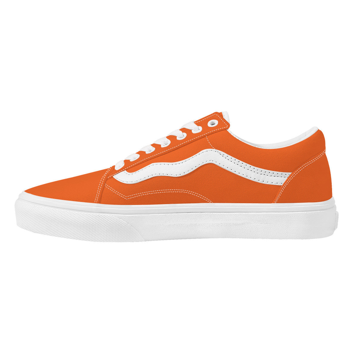 Orange Low Top Flat Sneaker