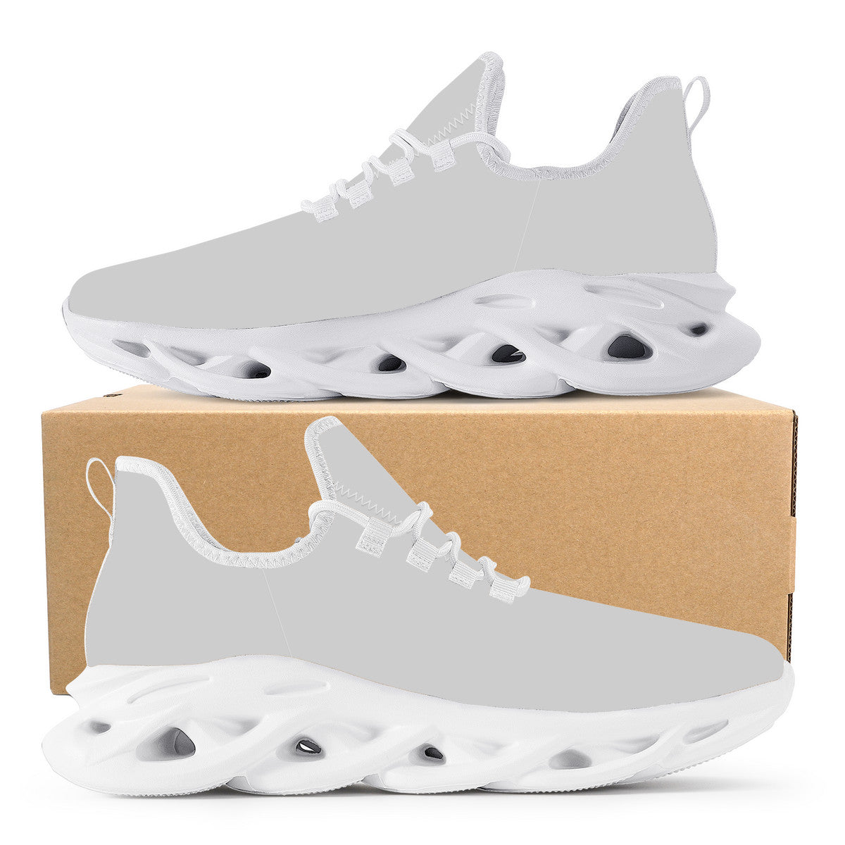 Gray Flex Control Sneaker - White