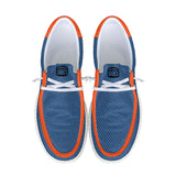 Blue and orange Canvas Loafers