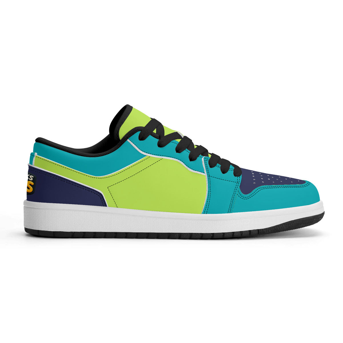 Unisex Greens Leather Low Top Sneakers
