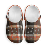 Kid's Fall Plaid Pattern Casual Clogs