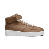 Brown Unisex high Top Leather Sneakers