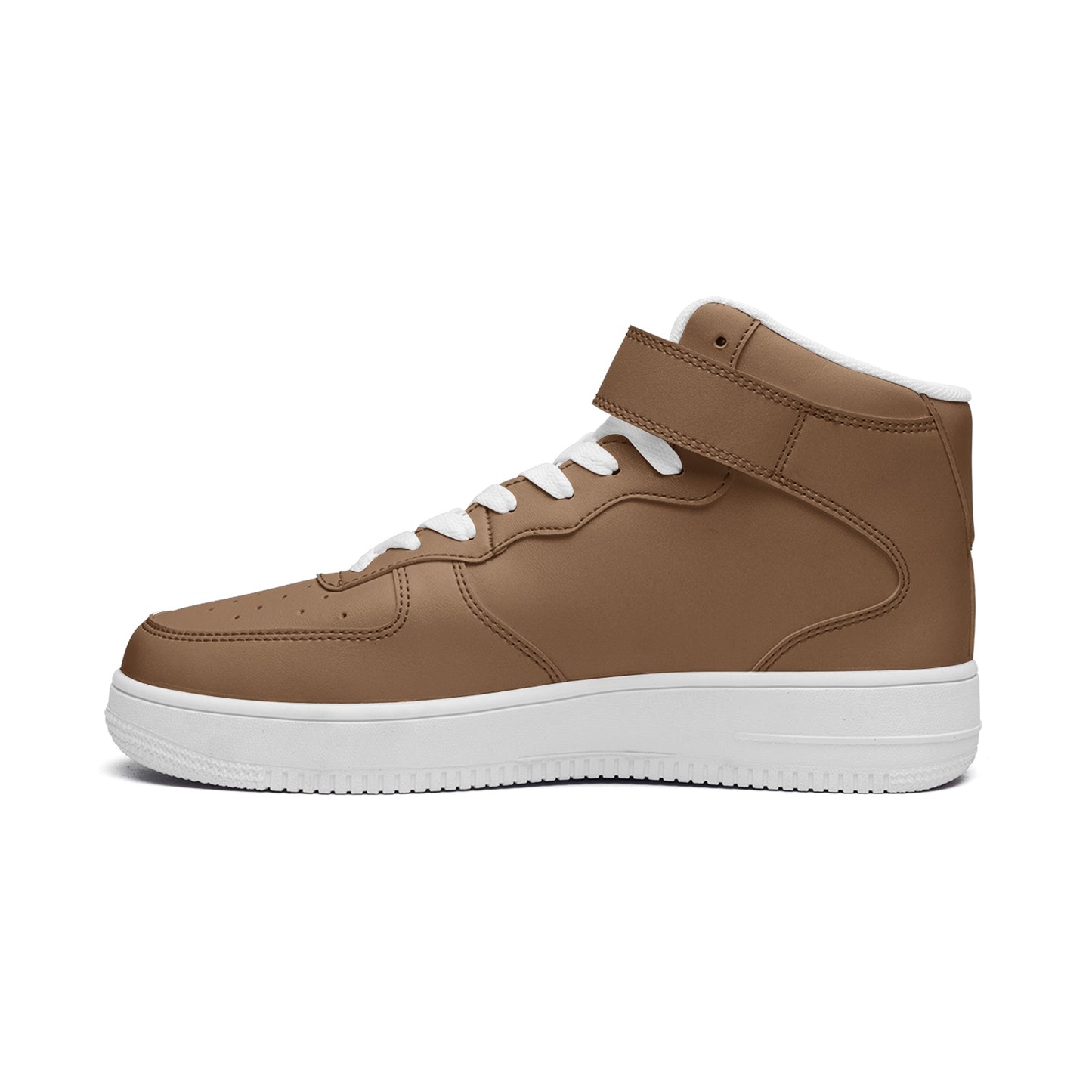 Brown Unisex high Top Leather Sneakers