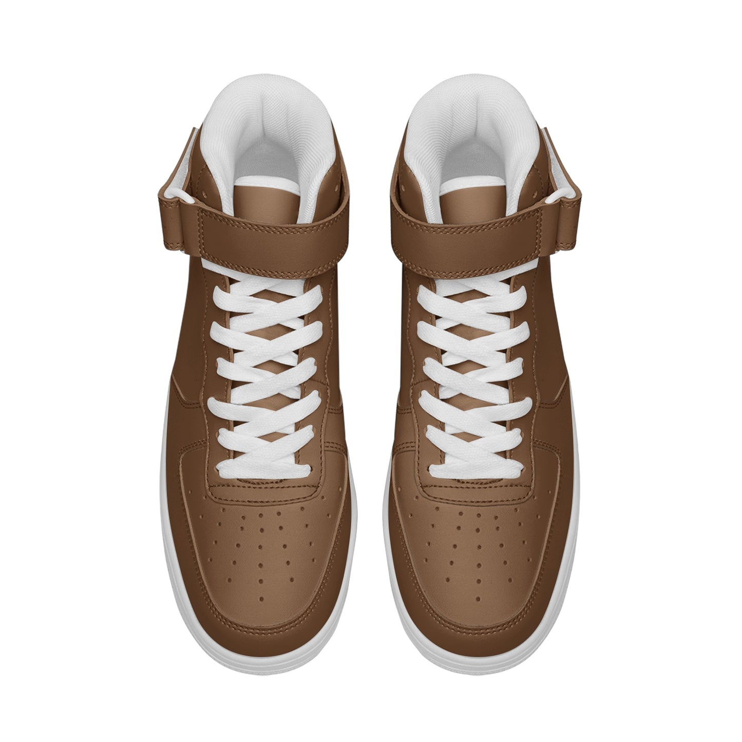 Brown Unisex high Top Leather Sneakers