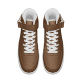 Brown Unisex high Top Leather Sneakers