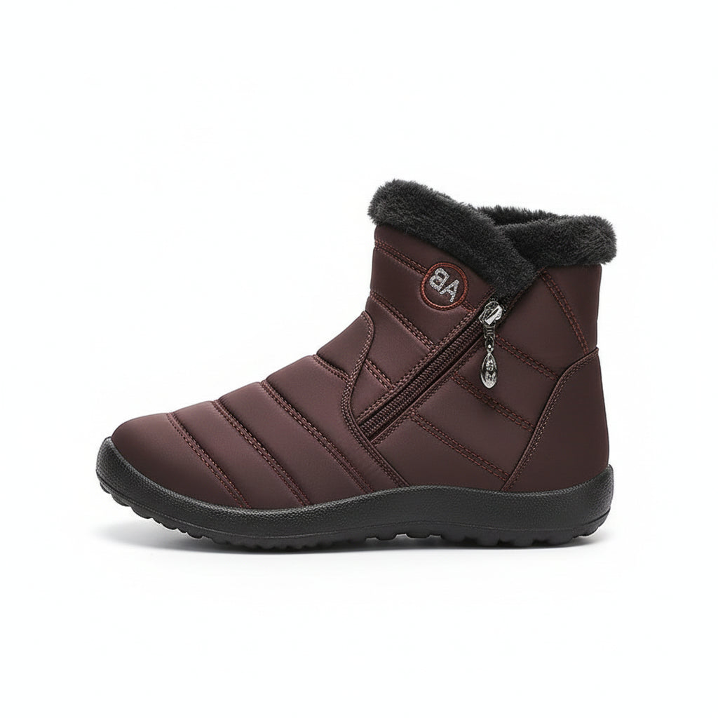 Womens Winter Cotton Brown Boots
