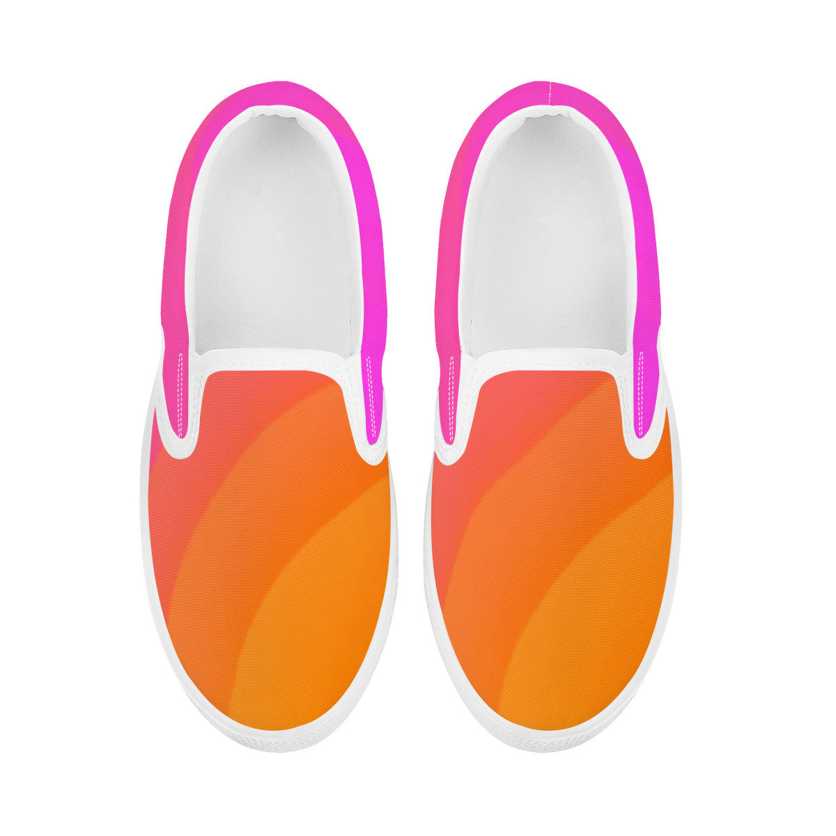 Orange and Pink Kids Slip-on shoes