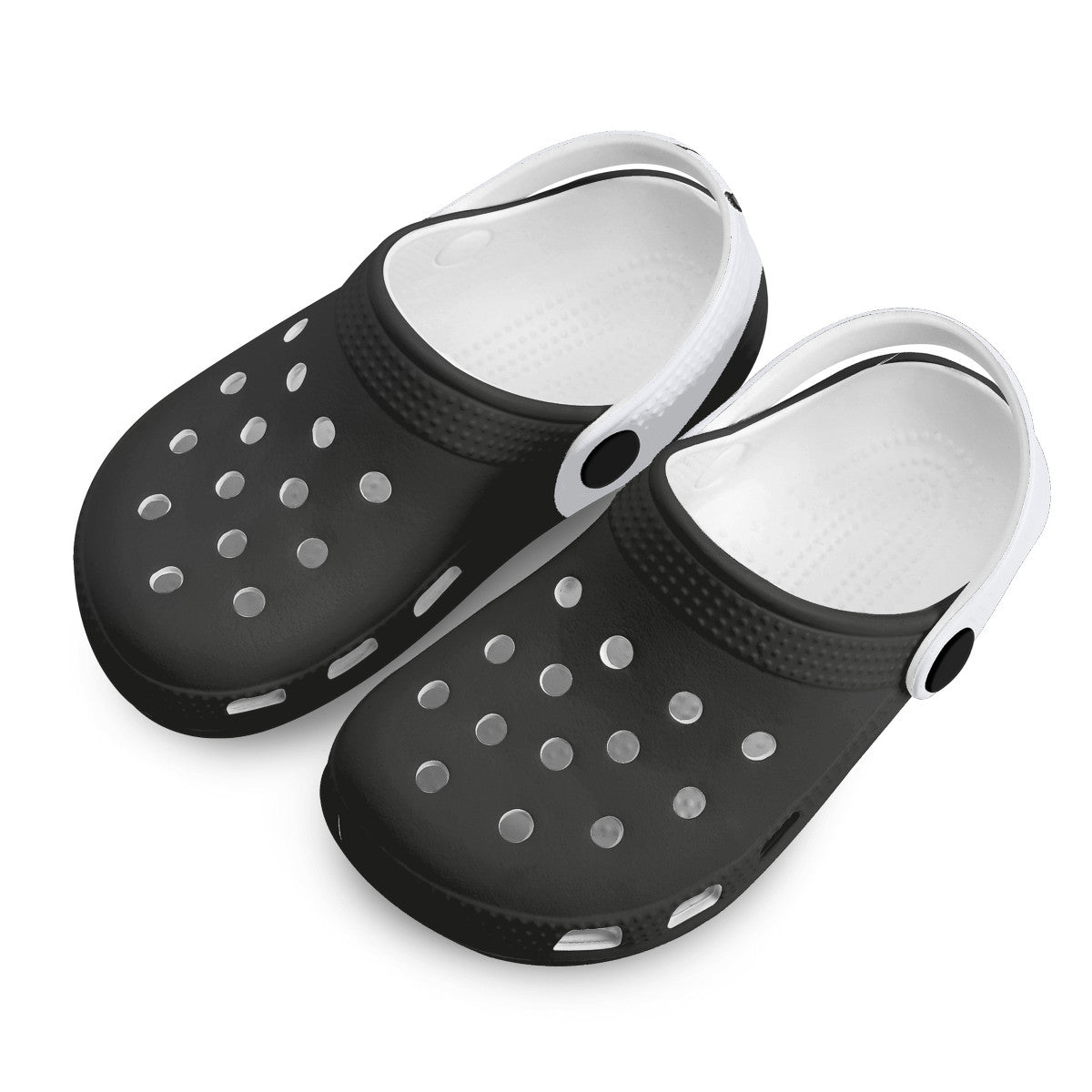 Kid's Black and White Casual Clogs