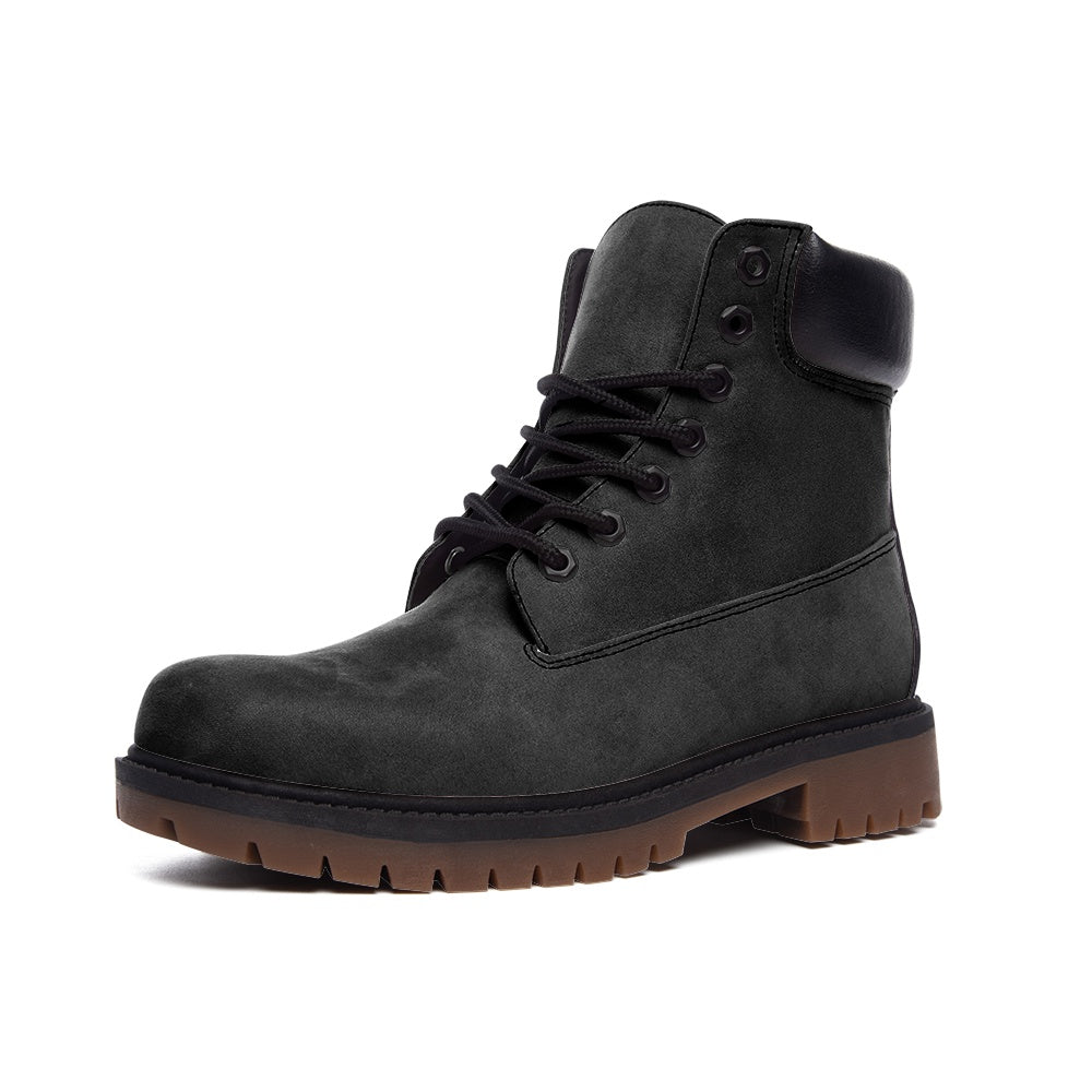 Black Casual Leather Lightweight boots TB