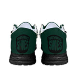 Green and geopattern Canvas Loafers