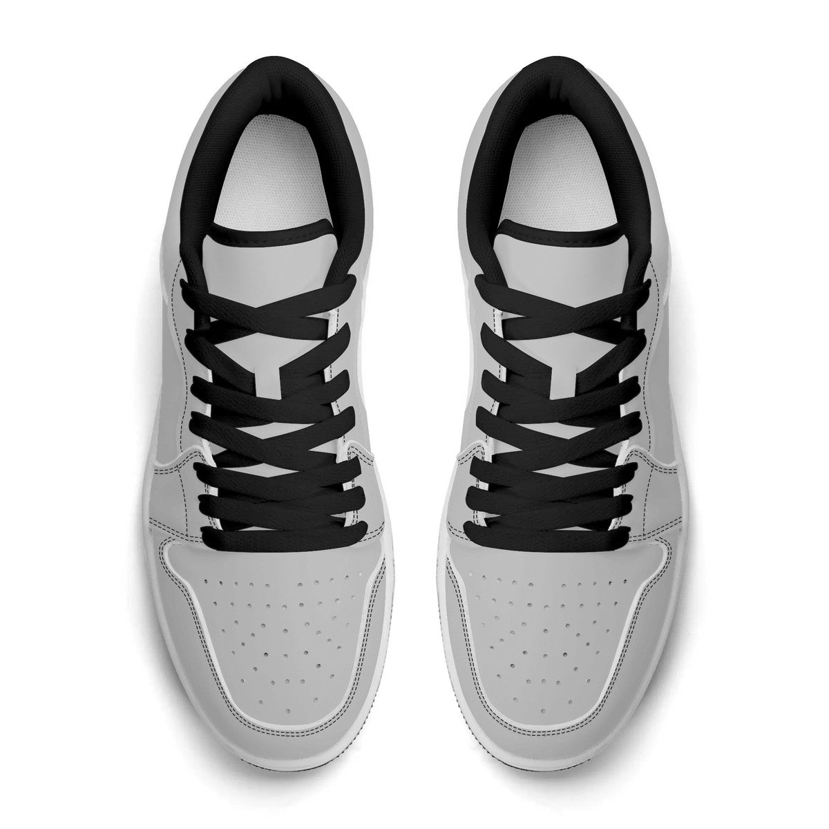 Gray Unisex New Synthetic Leather Low Top Sneakers