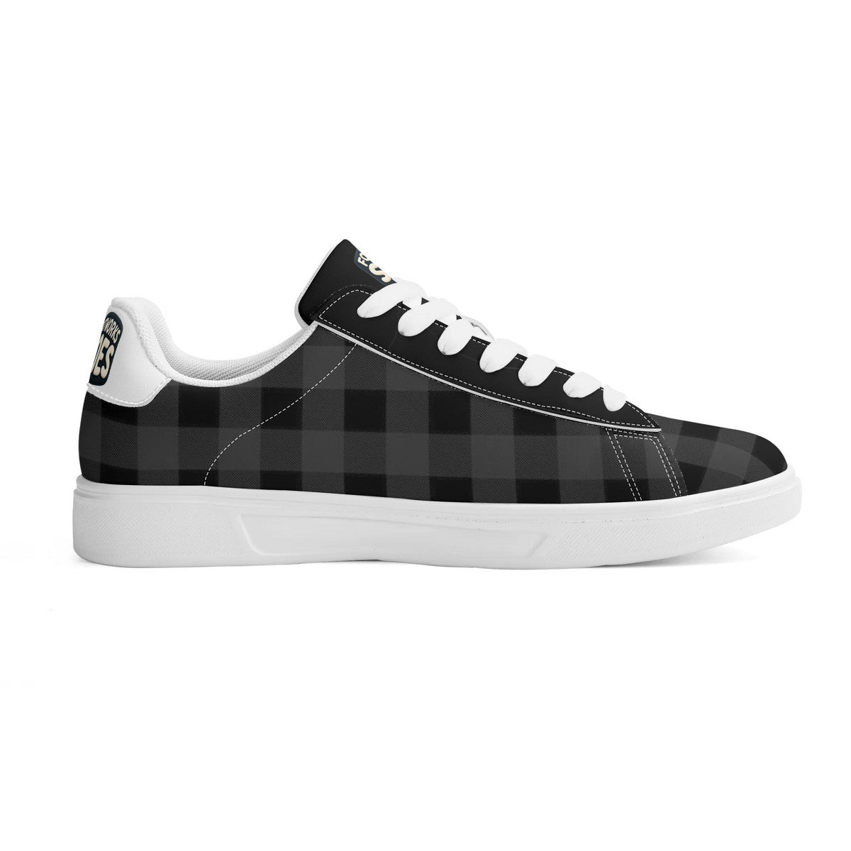 Black Unisex Premium Synthetic Leather Sneakers