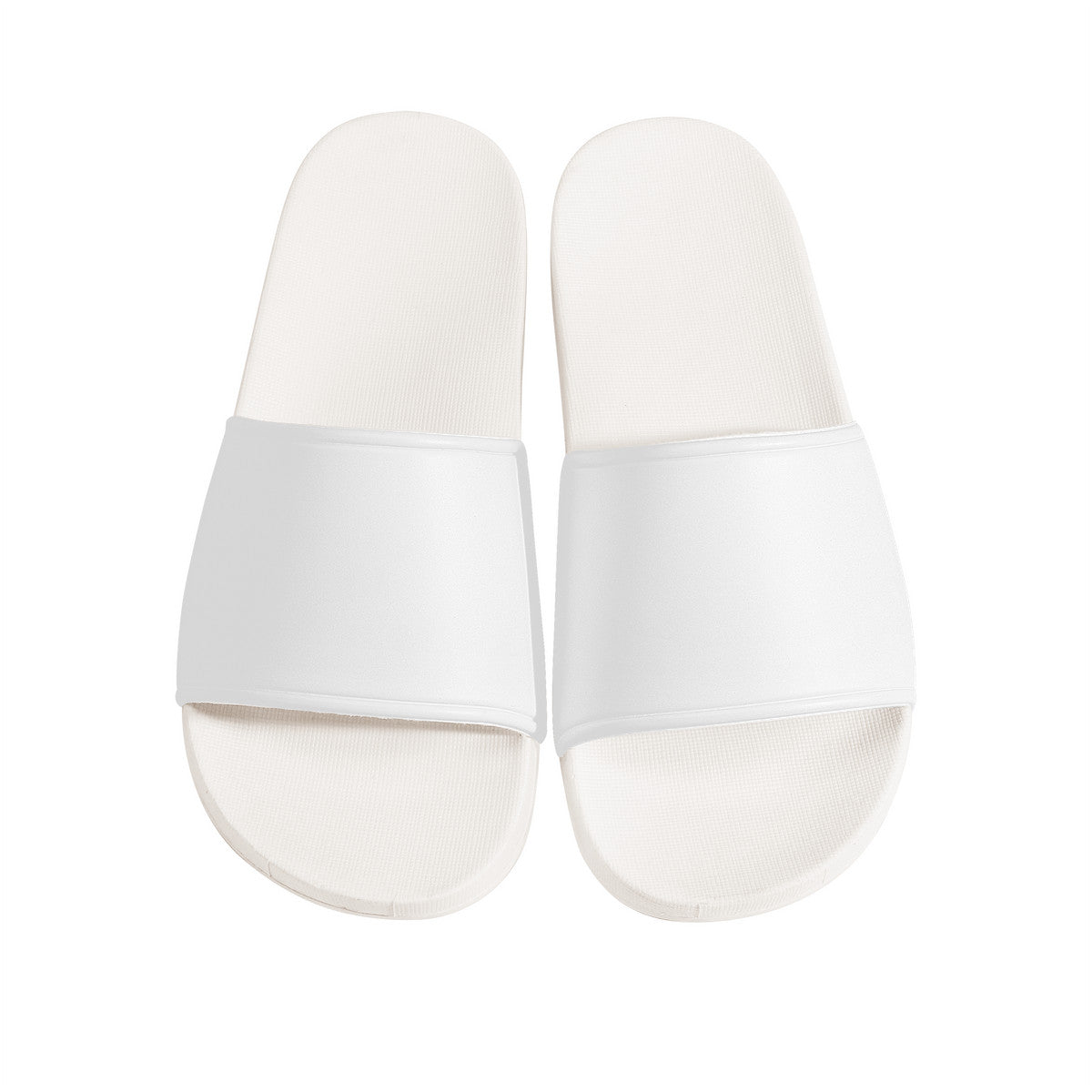 White Slide Sandals
