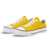 Bannana Yellow Unisex Classic Low Top Canvas Shoes