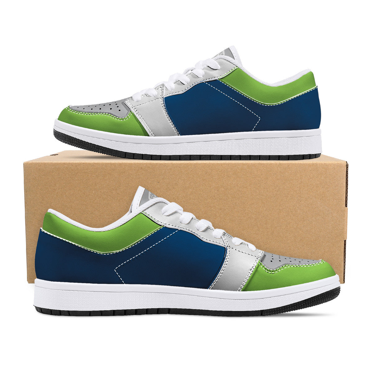 Seahawks Low-Top Synthetic Leather Sneakers