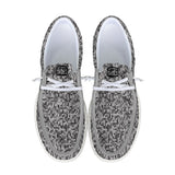 Unisex Gray Woolen Loafers