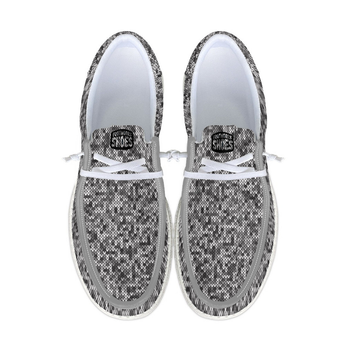 Unisex Gray Woolen Loafers