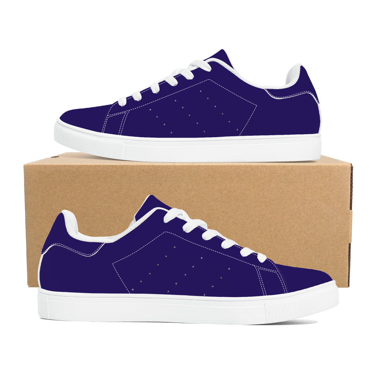 Ravens Purple Low-Top Synthetic Leather Sneakers