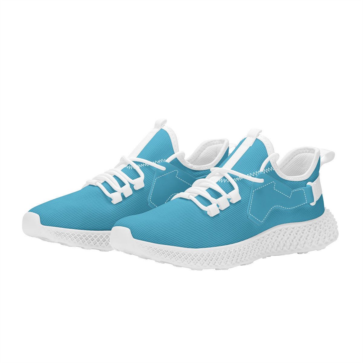 Blue Mesh Knit Shoes
