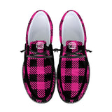 Pink Buffalo Check Unisex Canvas Loafers