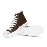 Brown High Top Canvas Shoes