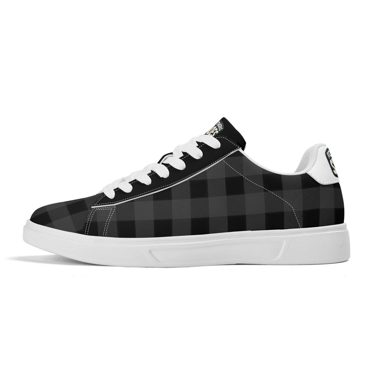 Black Unisex Premium Synthetic Leather Sneakers