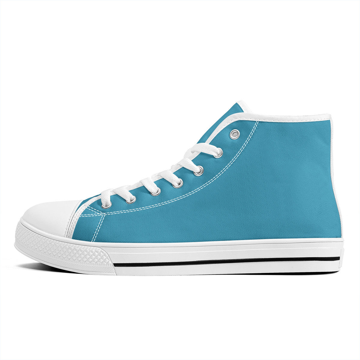 Blue High-Top Canvas Shoes