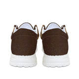 Intersex Brown Check Canvas Loafers
