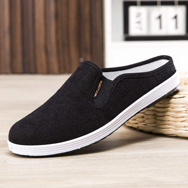 Casual Breathable Black  Slip-on Men's Shoes