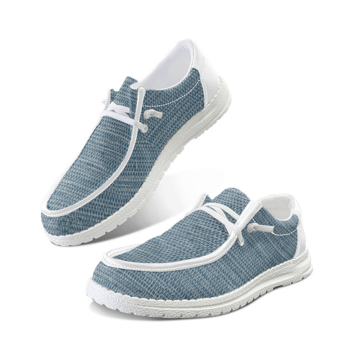 Blue Trendy Canvas Loafers