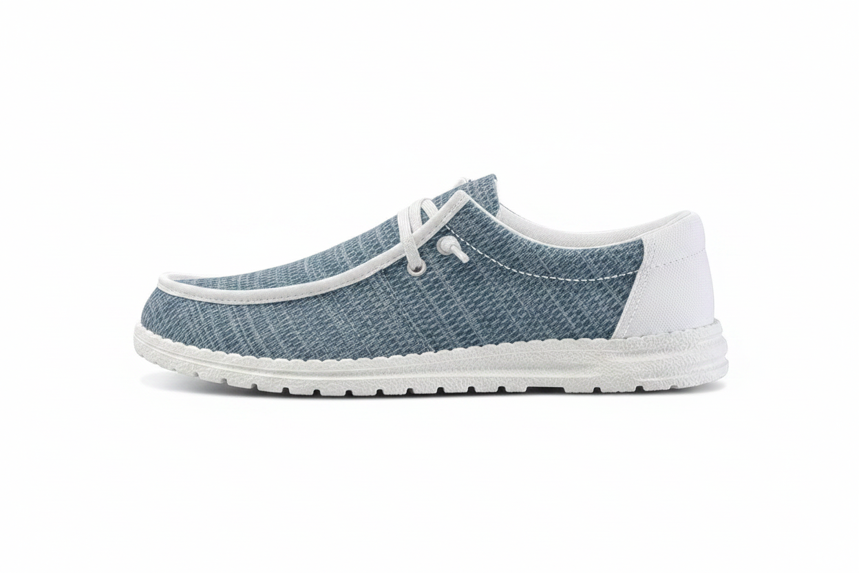 Blue Trendy Canvas Loafers