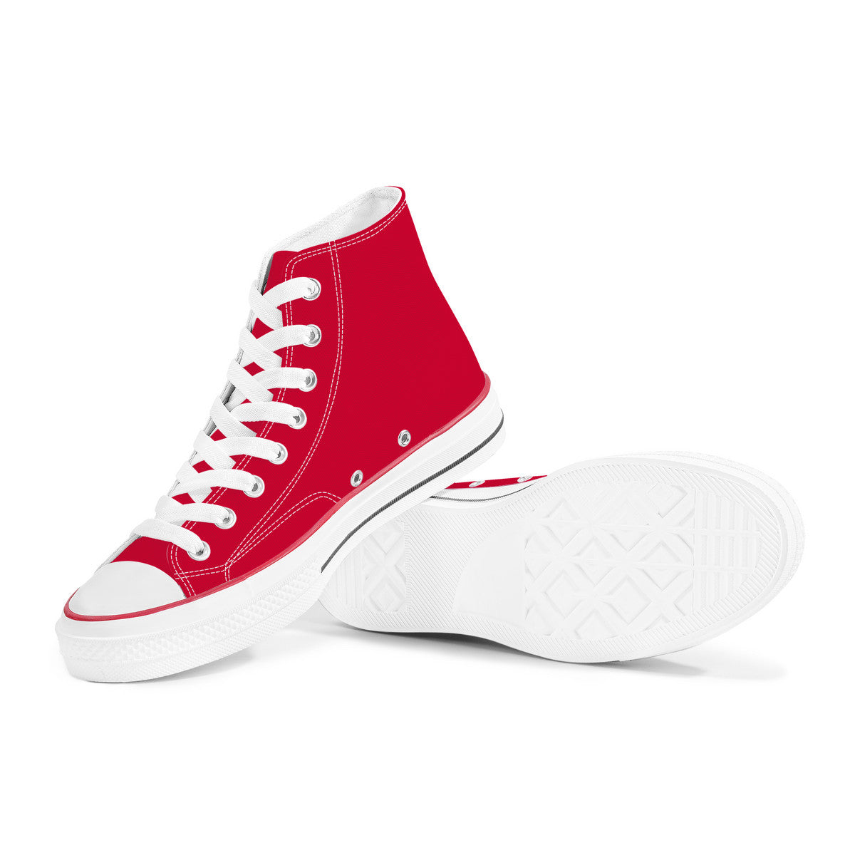Red High Top Canvas Shoes