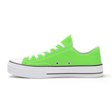 Neon green Unisex Classic Low Top Canvas Shoes - White