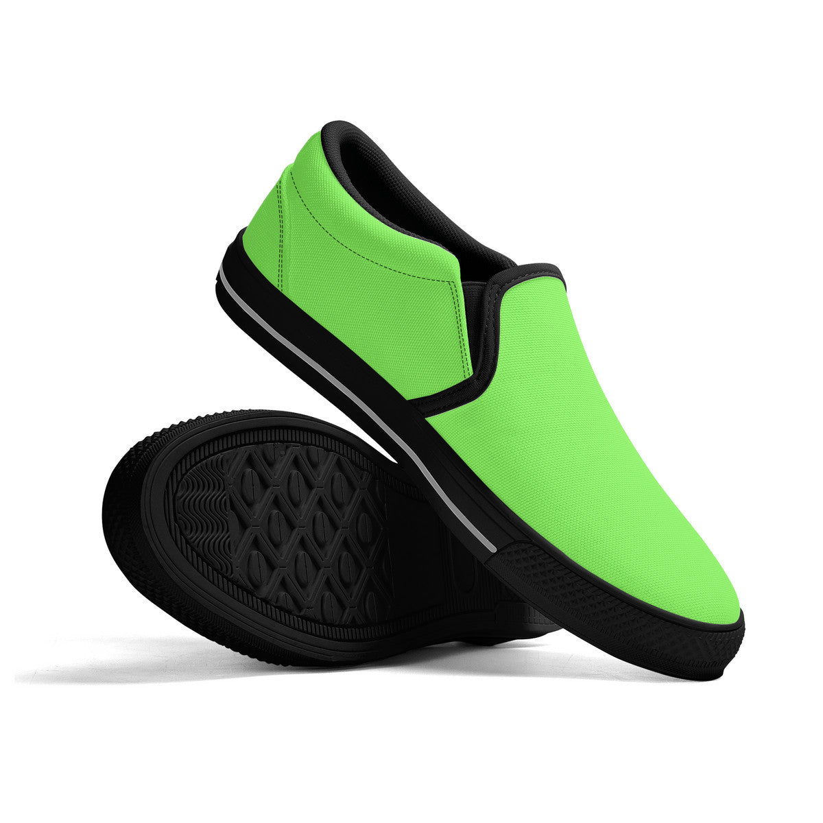 Neon Green Unisex Slip-on Shoes