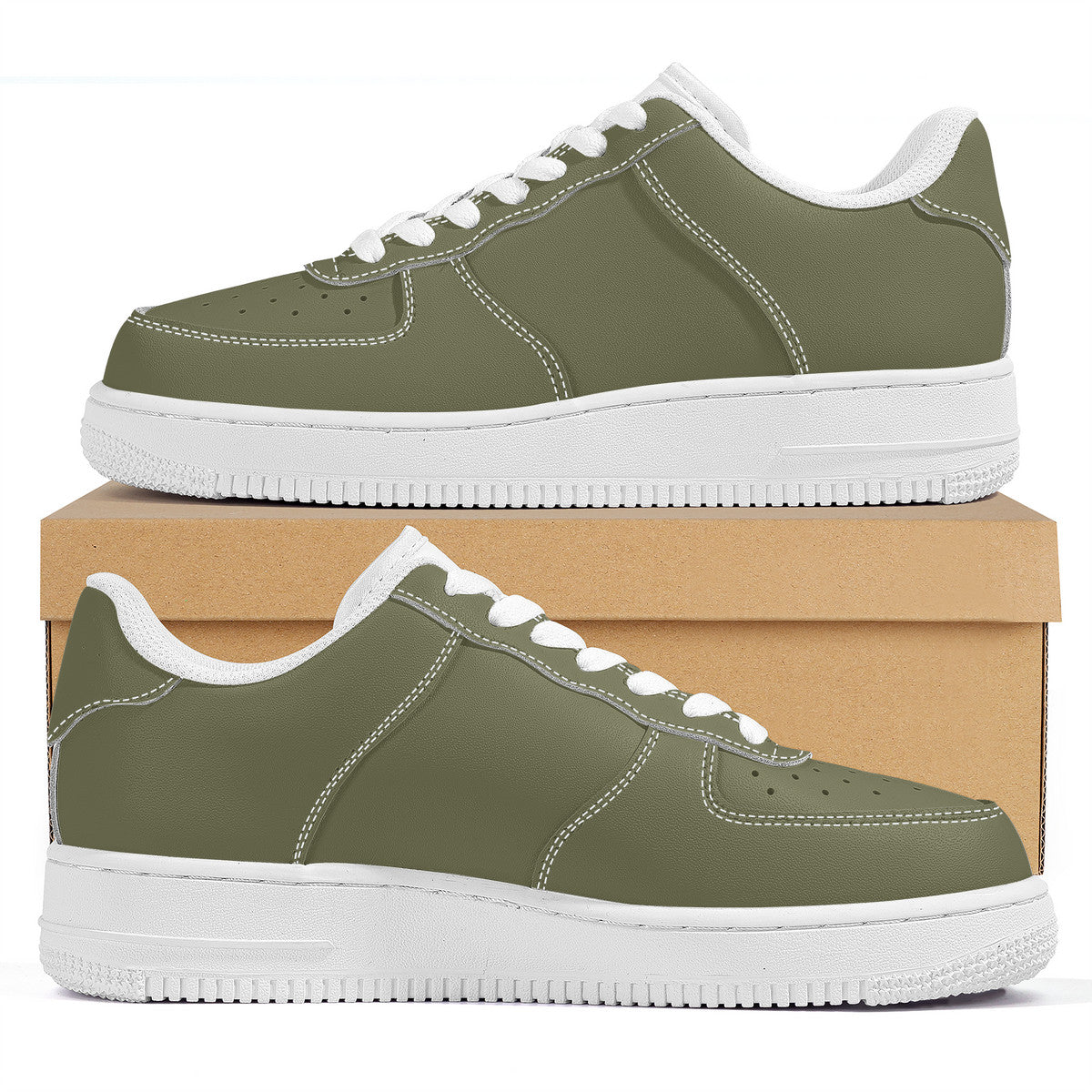Olive Green Low Top Unisex Sneaker