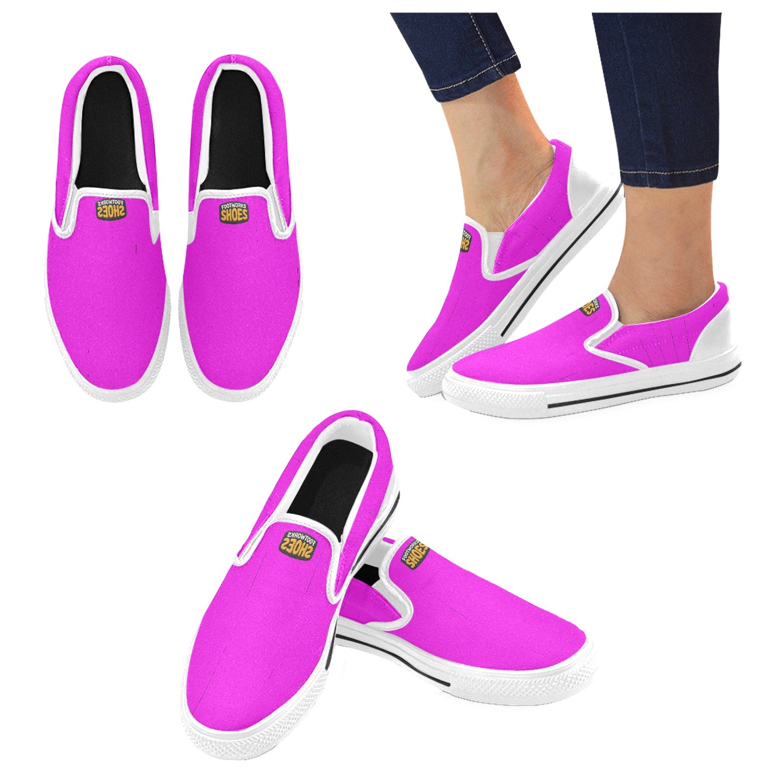 Slip-on Canvas Kid's Shoes (Big Kid) (Model 019)
