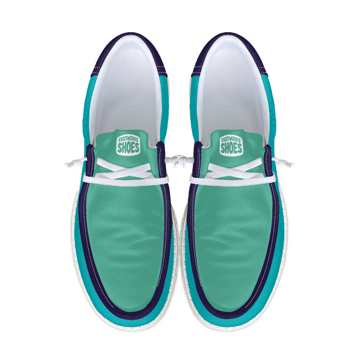 Unisex Aqua Canvas Loafers