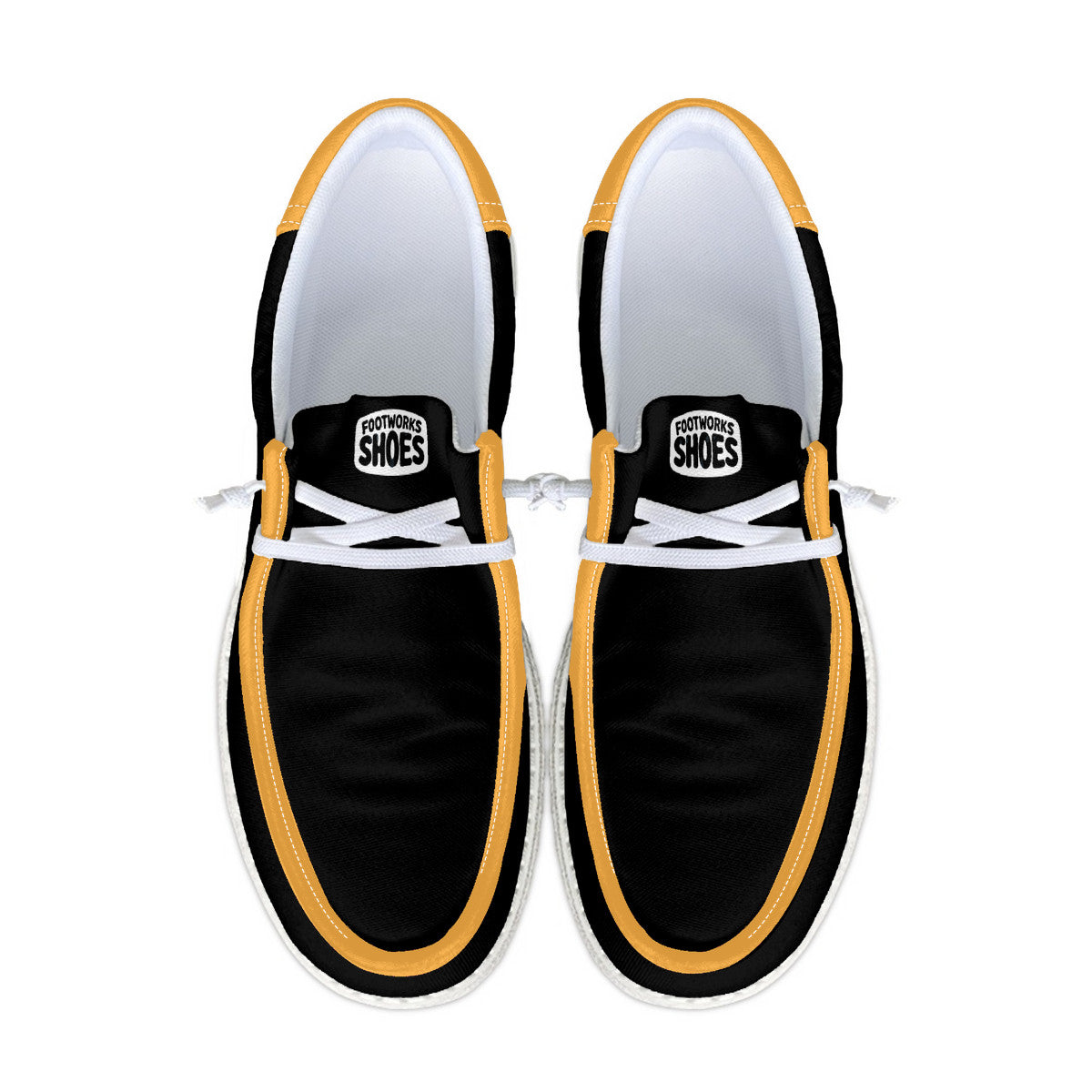 Black and Yellow Unisex Canvas Loafers