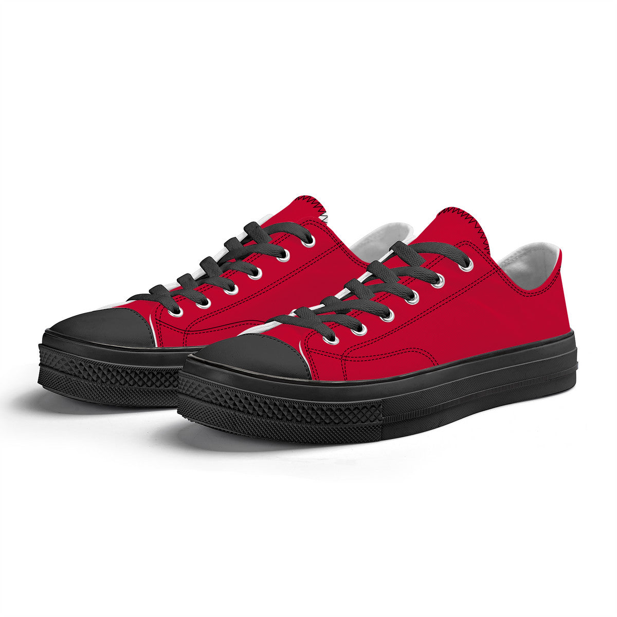 Red Unisex Classic Low Top Canvas Shoes