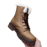 Unisex Brown Lace Up Winter Boots Fashion Comfort Chukka Boots