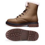 Unisex Brown Lace Up Winter Boots Fashion Comfort Chukka Boots