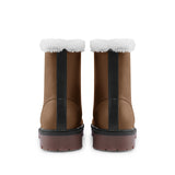 Unisex Brown Lace Up Winter Boots Fashion Comfort Chukka Boots