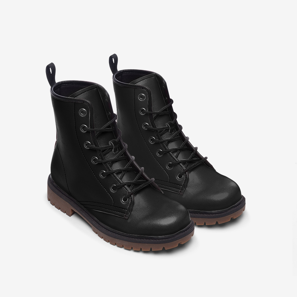 Black Casual Leather Lightweight boots MT