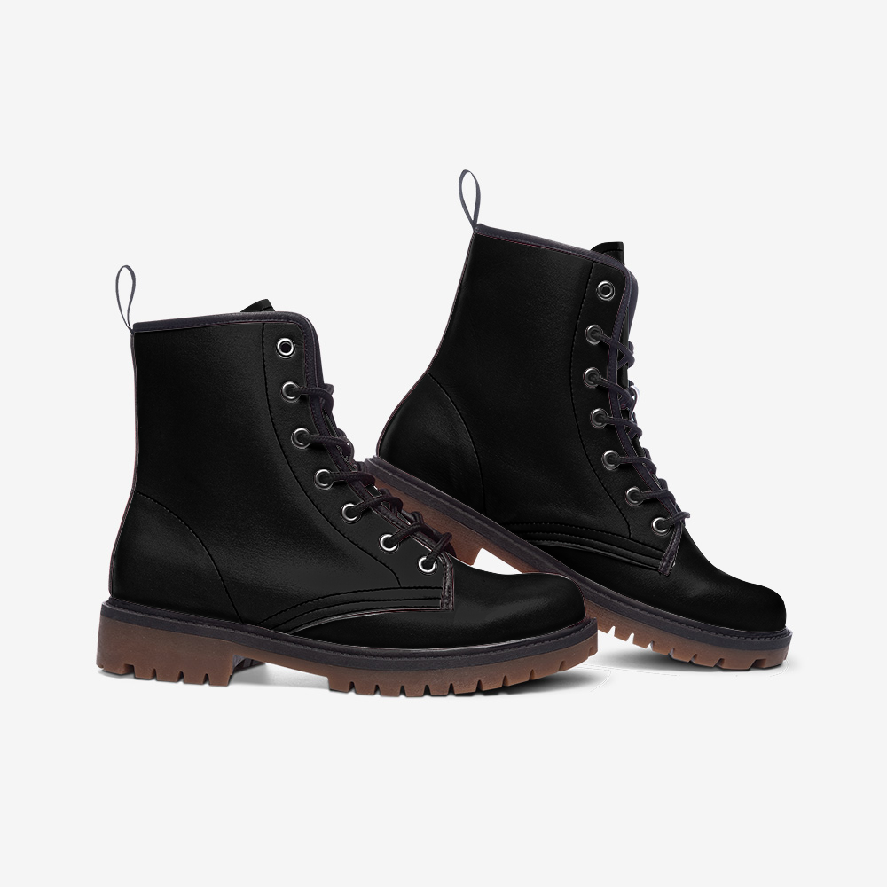 Black Casual Leather Lightweight boots MT