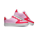 Pink Unisex Low Top Leather Sneakers
